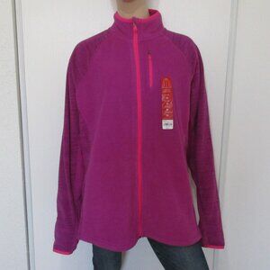 New TEK GEAR Jacket Size 1X Purple Full Zip Fleece